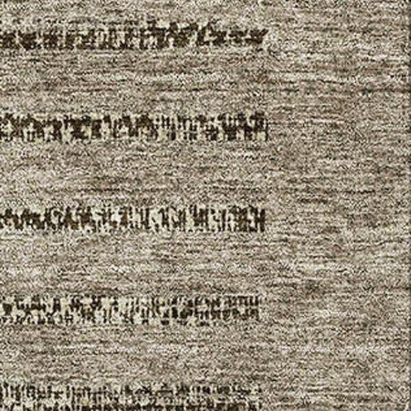HomeRoots 5' X 8' Taupe Beige and Gray Striped Area Rug – Washable, Durable, UV-Protected for Everyday Elegance 675674
