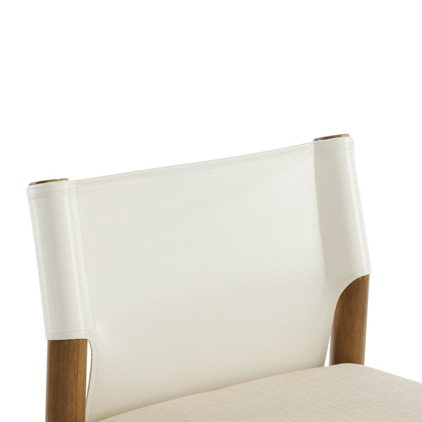 English Elm Christopher Knight Home® - 28.5'', Solid Wood Bar Stool Set of 2 with White Polyester Cushion, 28.5'' Counter Height Modern Rustic Appeal N780P271400W