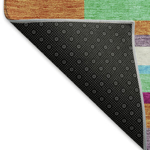 HomeRoots 8' X 10' Vibrant Striped Washable Area Rug with UV Protection—Durable, Stain-Resistant, Pet-Friendly! 675790