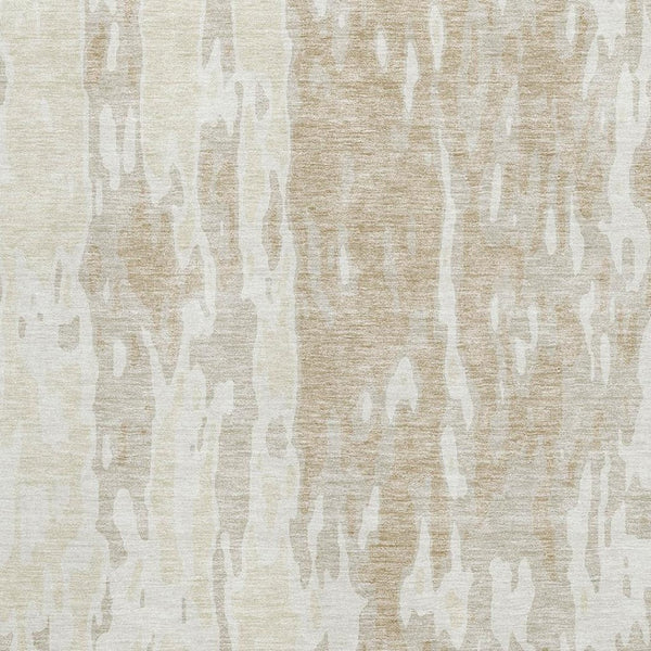HomeRoots 8' X 10' Washable Beige Ivory Tan Abstract Area Rug with UV Protection - Durable & Stylish Decor Choice 675820