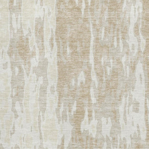 HomeRoots 10' X 14' Washable Beige Ivory Tan Abstract Area Rug with UV Protection for High-Traffic Spaces 675822