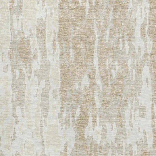 HomeRoots 10' X 14' Washable Beige Ivory Tan Abstract Area Rug with UV Protection for High-Traffic Spaces 675822