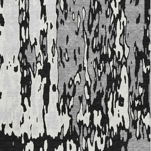 HomeRoots 5' X 8' Black Ivory And Gray Abstract Area Rug - Washable, UV Protected, Stylish & Durable Design 675824