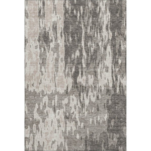 HomeRoots 5' X 8' Taupe Beige & Ivory Abstract Area Rug – Washable, UV Protected, Ideal for High-Traffic Spaces 675872
