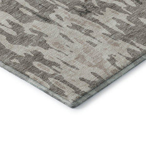 HomeRoots 5' X 8' Taupe Beige & Ivory Abstract Area Rug – Washable, UV Protected, Ideal for High-Traffic Spaces 675872