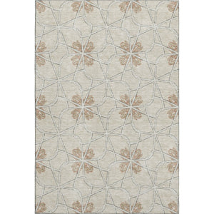 HomeRoots 10' Modern Beige Taupe & Gray Geometric Washable Area Rug with UV Protection for High-Traffic Spaces 675900