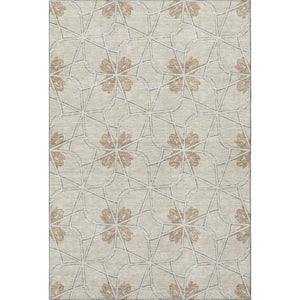 HomeRoots 10' Modern Beige Taupe & Gray Geometric Washable Area Rug with UV Protection for High-Traffic Spaces 675900