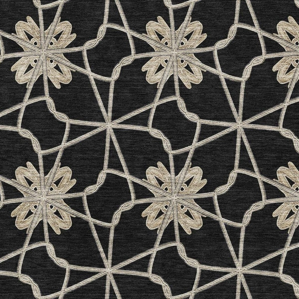 HomeRoots 9' X 12' Durable Geometric Washable Area Rug with UV Protection for Modern Homes & Active Lifestyles 675905