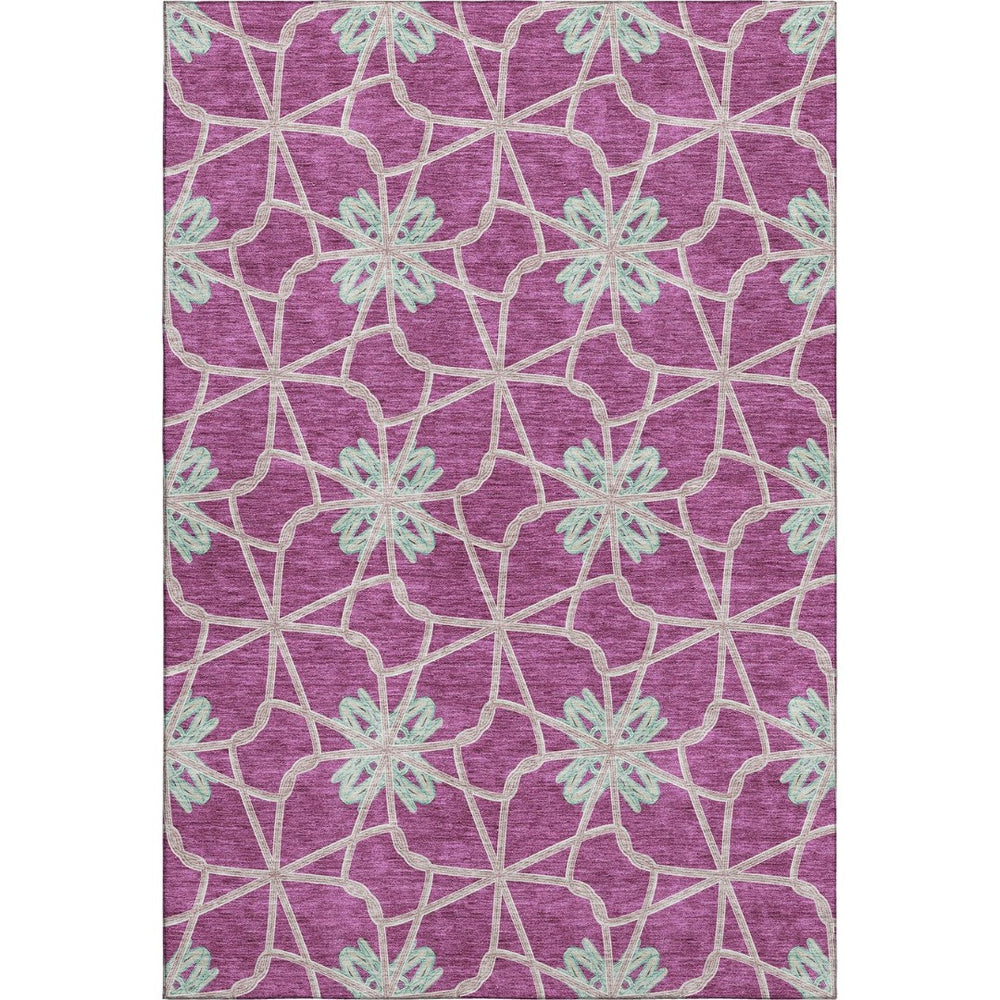 HomeRoots 10' Blush Ivory & Beige Geometric Area Rug – Washable, UV-Protected, Durable & Stain-Resistant Design 675912