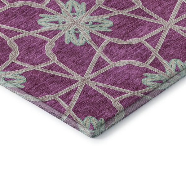 HomeRoots 10' Blush Ivory & Beige Geometric Area Rug – Washable, UV-Protected, Durable & Stain-Resistant Design 675912