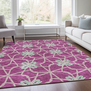 HomeRoots 10' Blush Ivory & Beige Geometric Area Rug – Washable, UV-Protected, Durable & Stain-Resistant Design 675912