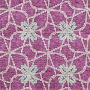 HomeRoots 10' Blush Ivory & Beige Geometric Area Rug – Washable, UV-Protected, Durable & Stain-Resistant Design 675912