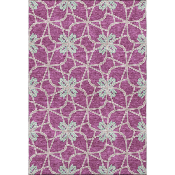 HomeRoots 10' Blush Ivory & Beige Geometric Area Rug – Washable, UV-Protected, Durable & Stain-Resistant Design 675912