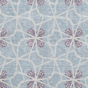 HomeRoots 10' X 14' Stylish Denim Blue Ivory Gray Geometric Area Rug - Durable, Washable & UV Resistant Decor 675930