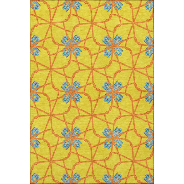 HomeRoots 5' X 8' Vibrant Geometric Area Rug with UV Protection - Durable, Stain-Resistant, Soft & Stylish! 675950