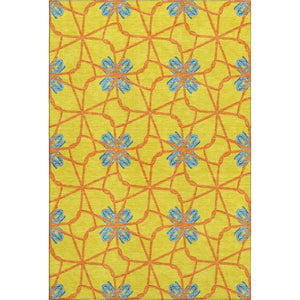 HomeRoots 8' X 10' Vibrant Geometric Area Rug - Washable, Stain-Resistant, UV Protected for Busy Homes 675952