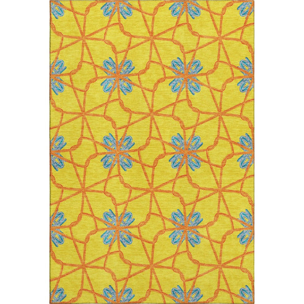 HomeRoots 8' X 10' Vibrant Geometric Area Rug - Washable, Stain-Resistant, UV Protected for Busy Homes 675952