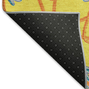 HomeRoots 8' X 10' Vibrant Geometric Area Rug - Washable, Stain-Resistant, UV Protected for Busy Homes 675952