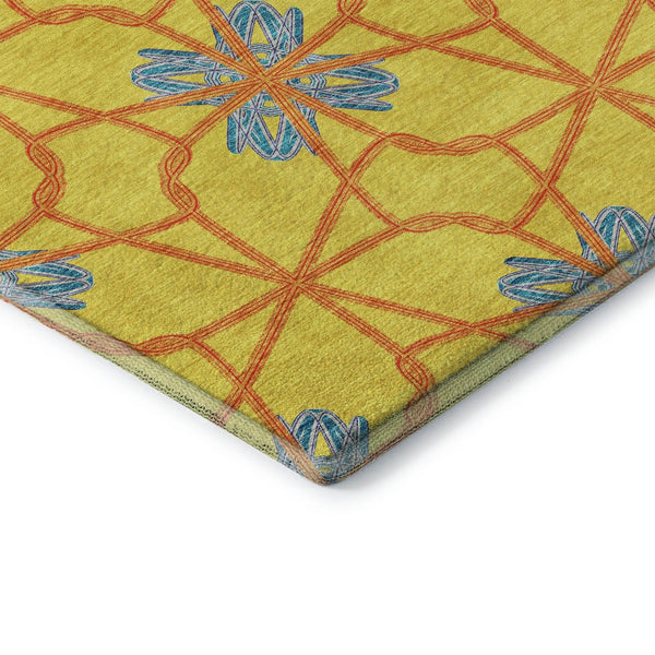 HomeRoots 8' X 10' Vibrant Geometric Area Rug - Washable, Stain-Resistant, UV Protected for Busy Homes 675952