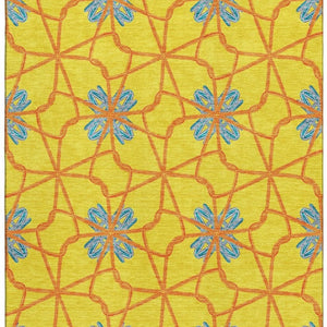 HomeRoots 8' X 10' Vibrant Geometric Area Rug - Washable, Stain-Resistant, UV Protected for Busy Homes 675952