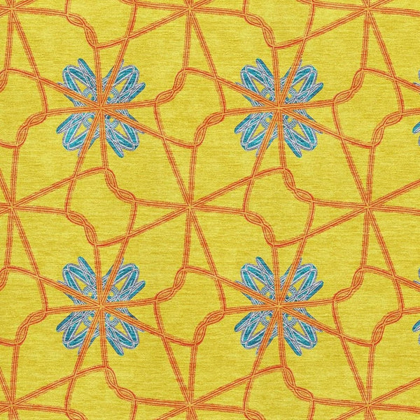 HomeRoots 9' X 12' Vibrant Geometric Washable Area Rug with UV Protection - Perfect for Busy Homes & Kids! 675953