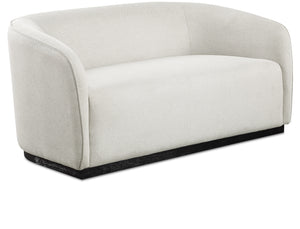 Mylah Beige Polyester Fabric Loveseat 675Beige-L Meridian Furniture