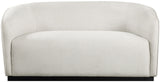 Mylah Beige Polyester Fabric Loveseat 675Beige-L Meridian Furniture