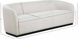 Mylah Beige Polyester Fabric Sofa 675Beige-S Meridian Furniture