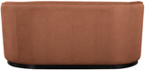 Mylah Cognac Polyester Fabric Loveseat 675Cognac-L Meridian Furniture