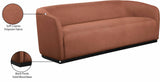 Mylah Cognac Polyester Fabric Sofa 675Cognac-S Meridian Furniture