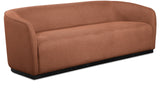 Mylah Cognac Polyester Fabric Sofa 675Cognac-S Meridian Furniture