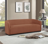 Mylah Cognac Polyester Fabric Sofa 675Cognac-S Meridian Furniture