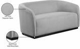 Mylah Grey Polyester Fabric Loveseat 675Grey-L Meridian Furniture