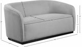 Mylah Grey Polyester Fabric Loveseat 675Grey-L Meridian Furniture