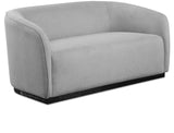 Mylah Grey Polyester Fabric Loveseat 675Grey-L Meridian Furniture