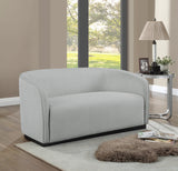 Mylah Grey Polyester Fabric Loveseat 675Grey-L Meridian Furniture