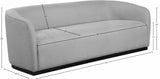 Mylah Grey Polyester Fabric Sofa 675Grey-S Meridian Furniture