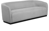 Mylah Grey Polyester Fabric Sofa 675Grey-S Meridian Furniture