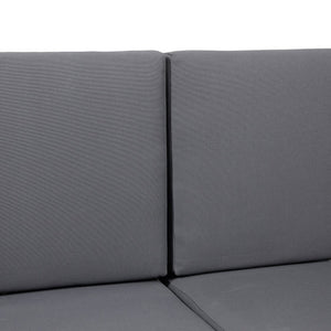 English Elm Christopher Knight Home® - Acacia Outdoor Loveseat and Chat Set with Water-Resistant Cushions, Shutter Slat Design, Dark Gray 70692.00DGRY-2_70844.00DGRY