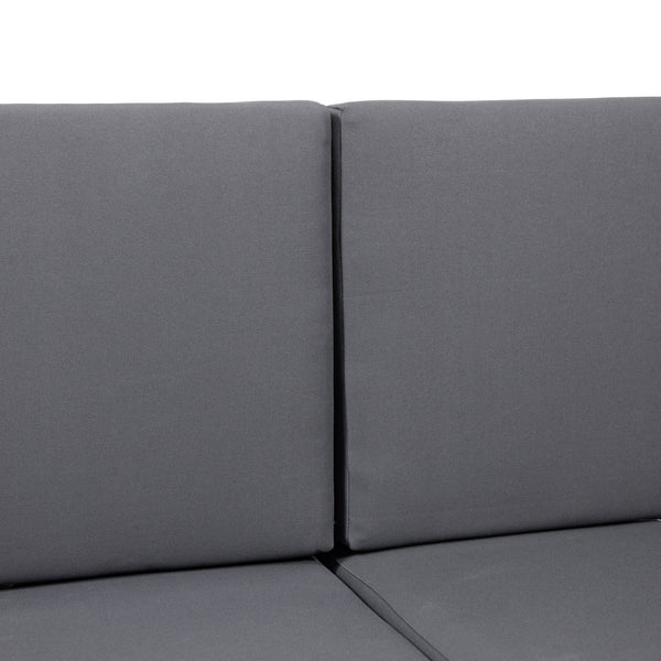 English Elm Christopher Knight Home® - Acacia Outdoor Loveseat and Chat Set with Water-Resistant Cushions, Shutter Slat Design, Dark Gray 70692.00DGRY-2_70844.00DGRY