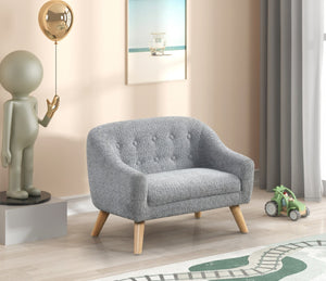 English Elm Arabella Tufted Chenille Kids Sofa Foam Seat Coil Springs Wooden Legs Playroom B2749P413204