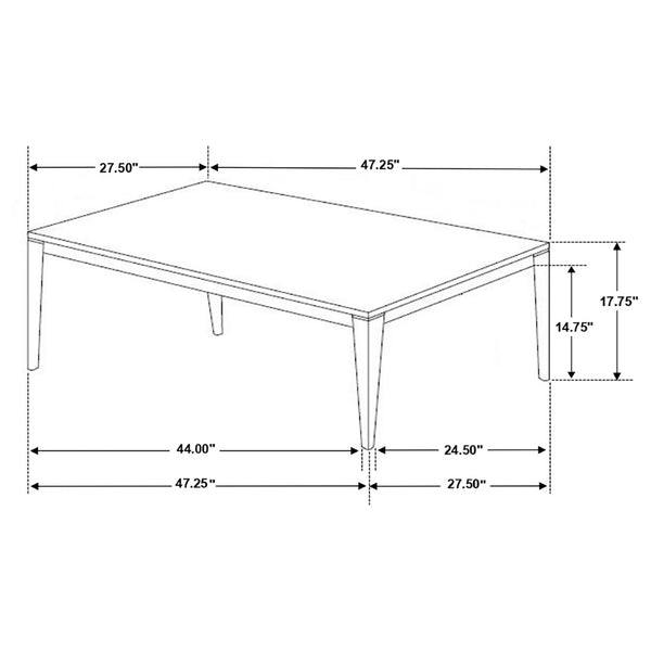 English Elm Fletcher Gloss White Lacquer Coffee and End Table Set for Modern Living Rooms B062S01616