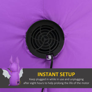 English Elm Outsunny 6Ft Inflatable Halloween Bat With Led Lights – Waterproof Yard Decoration For Spooky Fun W2225P229556-GIGA