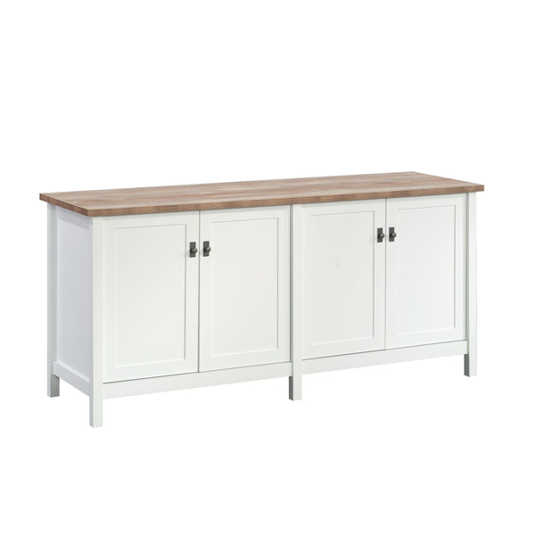 English Elm Credenza, Modern White Storage Solution With Easy Assembly For Home Office, Living Room, Entryway B356P402768