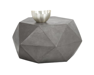 Sunpan Constance Concrete Coffee Table - Stylish Geometric Design for Urban Indoor & Covered Outdoor Spaces