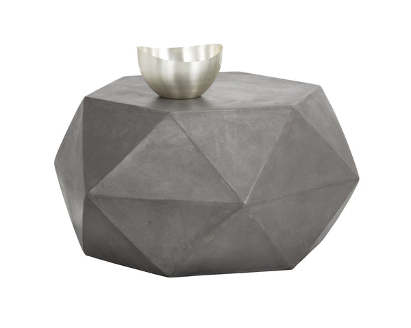 Sunpan Constance Concrete Coffee Table - Stylish Geometric Design for Urban Indoor & Covered Outdoor Spaces