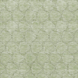 HomeRoots 10' X 14' Artichoke Green & Ivory Geometric Washable Rug - Durable, UV-Protected & Stylish Design 676032