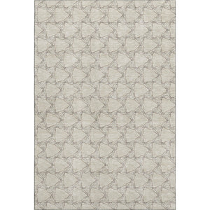 HomeRoots 9' X 12' Beige & Brown Geometric Area Rug - Washable, UV Protected, Durable & Stylish for Homes 676037
