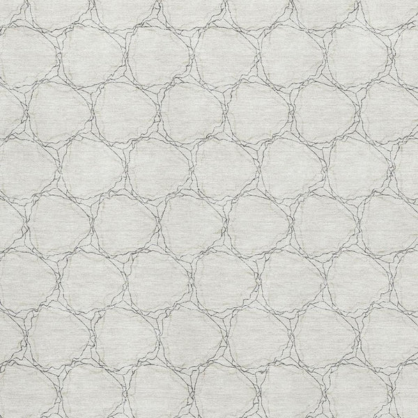 HomeRoots 5' X 8' Ivory & Charcoal Geometric Area Rug - Washable, UV Protected, Perfect for Busy Households! 676052