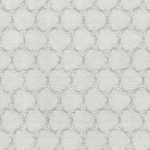 HomeRoots 8' X 10' Washable Ivory & Charcoal Geometric Area Rug with UV Protection for Modern Homes 676054